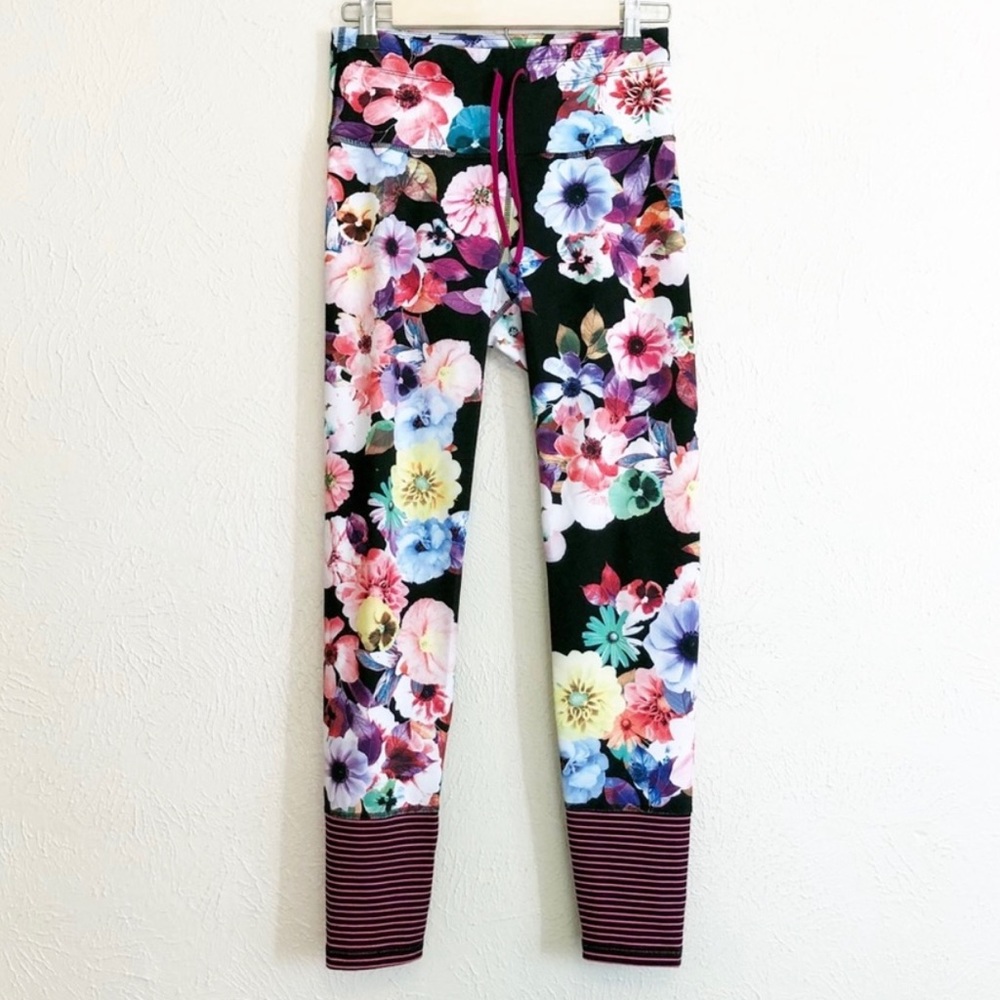 Old Navy Floral Striped Leggings